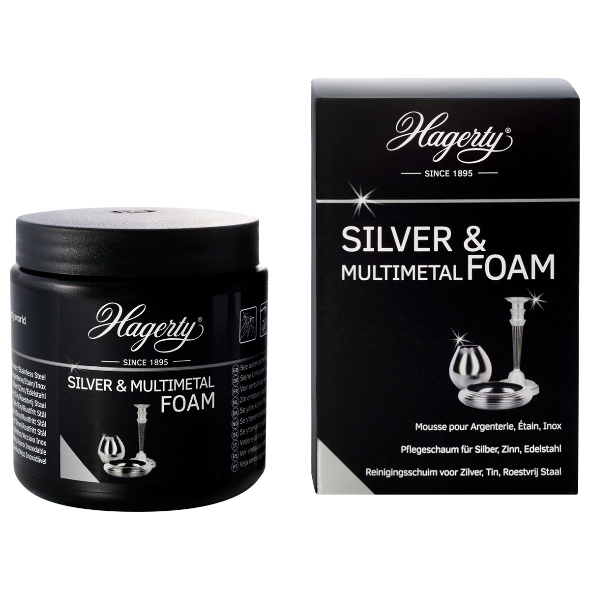 Hagerty Silver & Multimetal Foam, schuimende pasta voor zilver, tin en edelstaal, 185 g