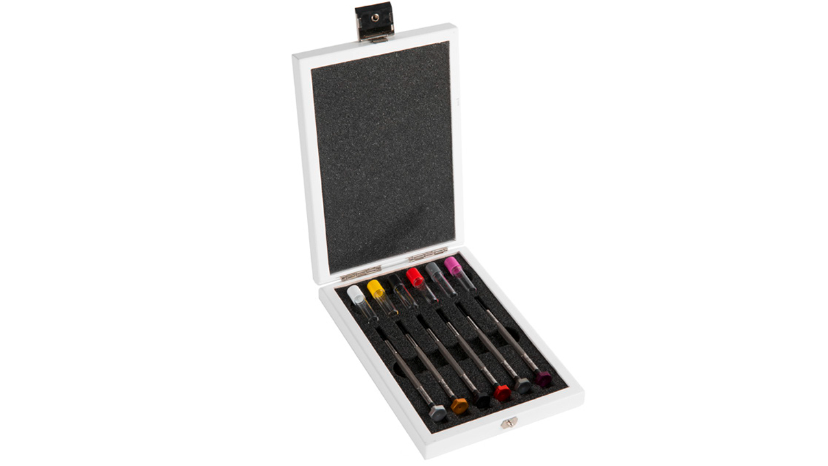 VOH screwdrivers Inox, 6-piece in a casket with spare blades made of steel