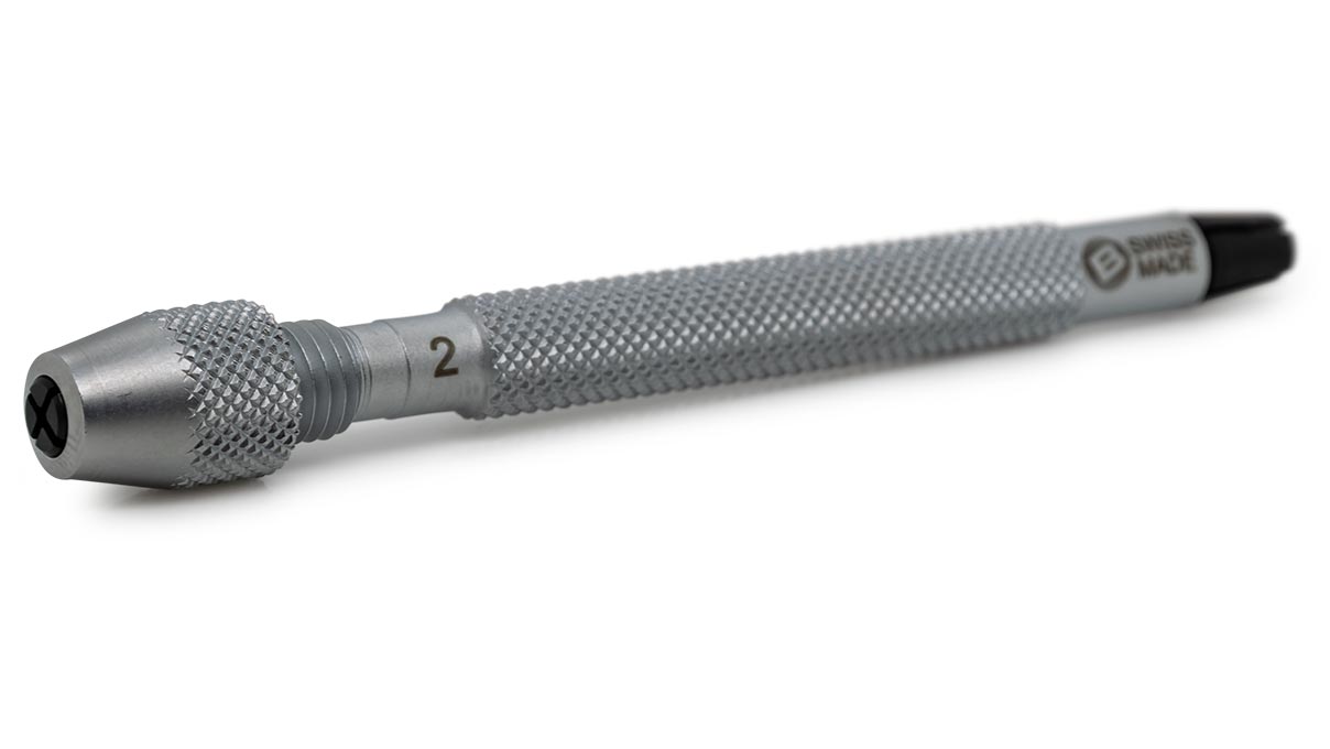 Bergeon 30022-2 Stiftenklöbchen, Spannweiten 0,5 - 1 / 1 - 1,5 mm, Länge 90 mm