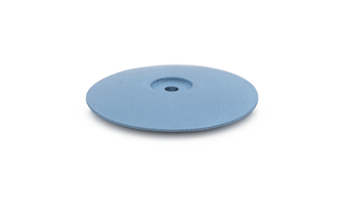 Polisher Universal, light blue, lens, Ø 22 x 4 mm, soft, grain fine