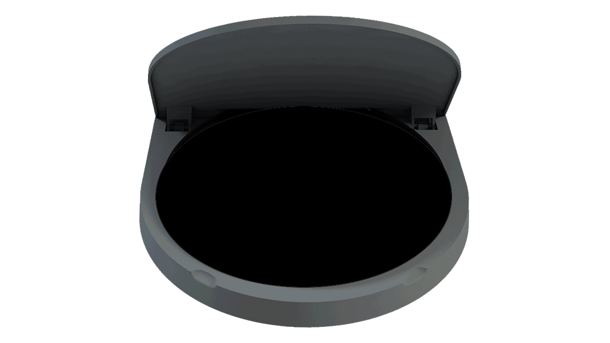 Draaitafelbevestiging Eclipse, zwart, accessoires voor liggende sieraden in de GemLightbox