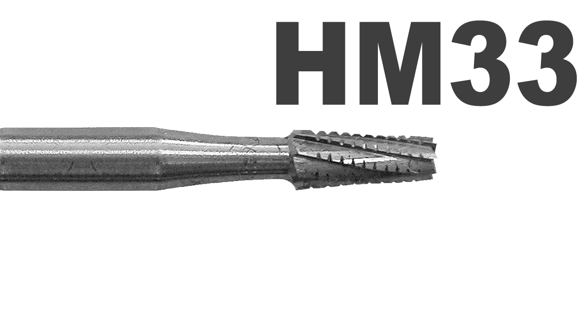 Cylinder Carbide Burs typ HM33 conical with crosscut head Ø 1,6 mm