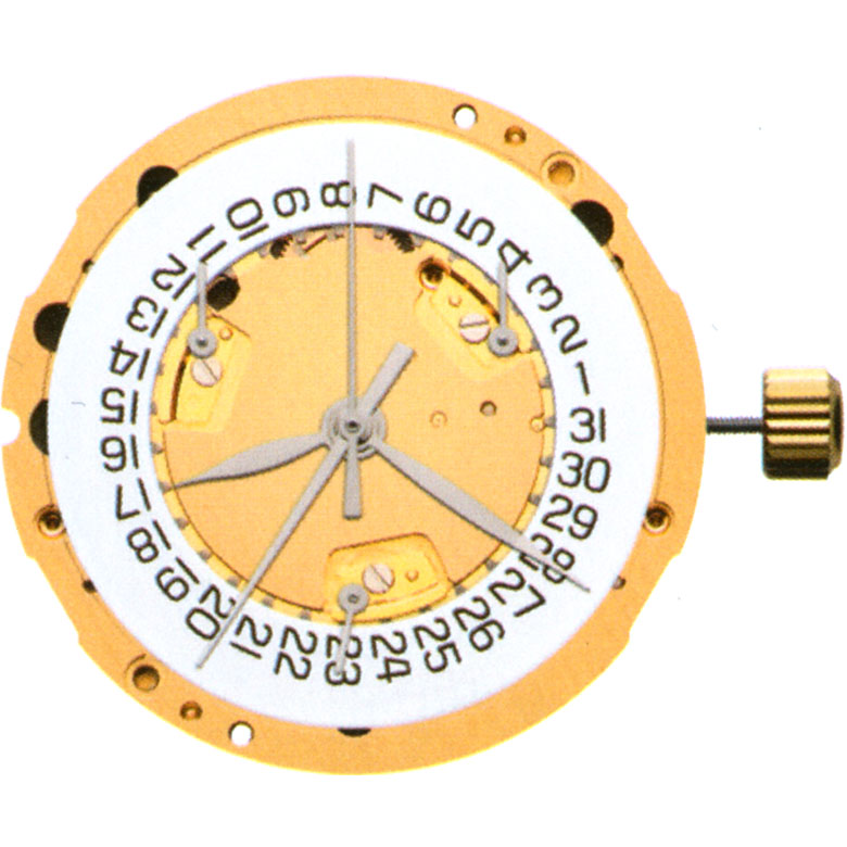 AU-Werk ETA 251.264 H1 13 1/4''' DATE4, HORIZ. SC CHRONO 3EYES 1/10 60S 12H Quarz (394 | SR936SW)