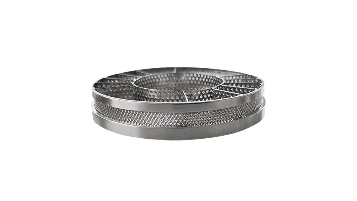 Panier, acier inoxydable, hauteur 12 mm, Ø 80 mm, électropoli, empilable, 13 séparations