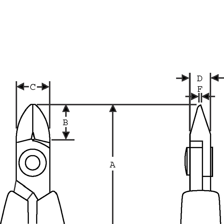 Side wire cutter, Lindstrom, S80, Bevel 8160