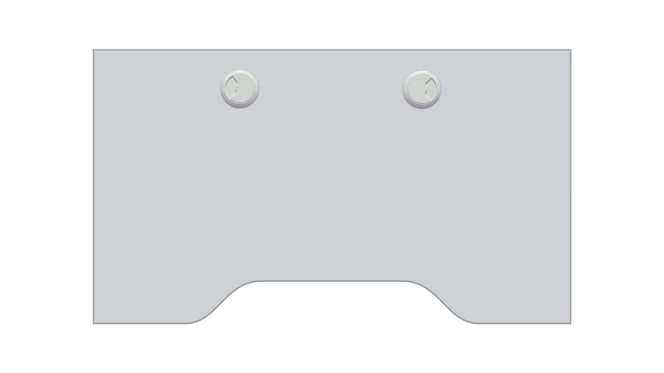 Storage shelf, continuous, silk gray, optional equipment for Ergolift Evolution 100 cm