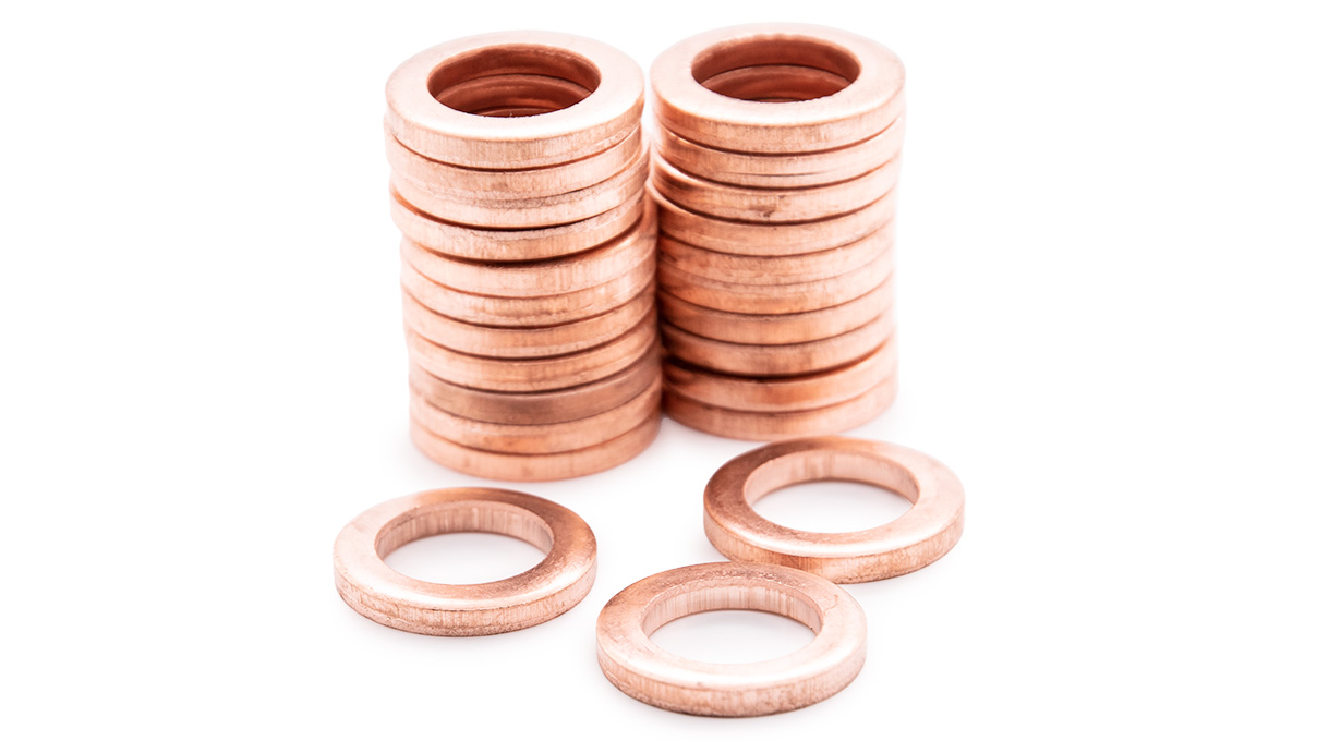 Set of 24 copper rings Ø 12 mm for reducing/enlarging