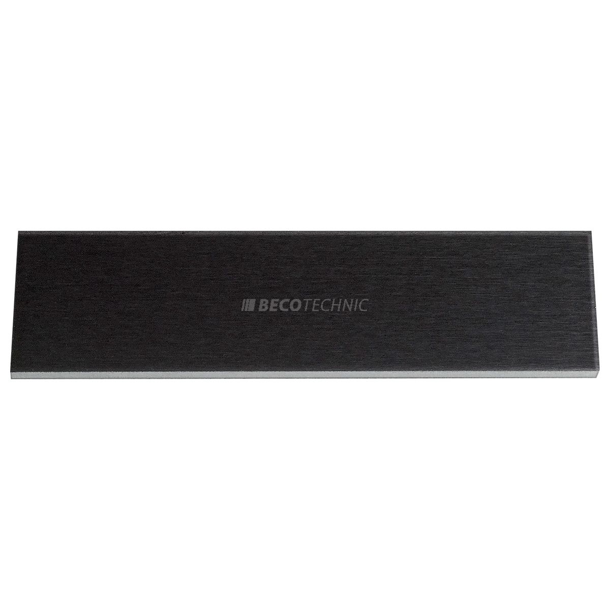Engraving plate, black aluminum, rectangular, 50 x 15 mm, 1 mm thick, with adhesive, no hole