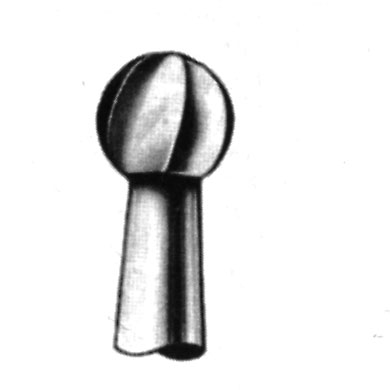 Kugelfräser Typ 1, HP-Schaft, Kopf Ø 0,7 mm