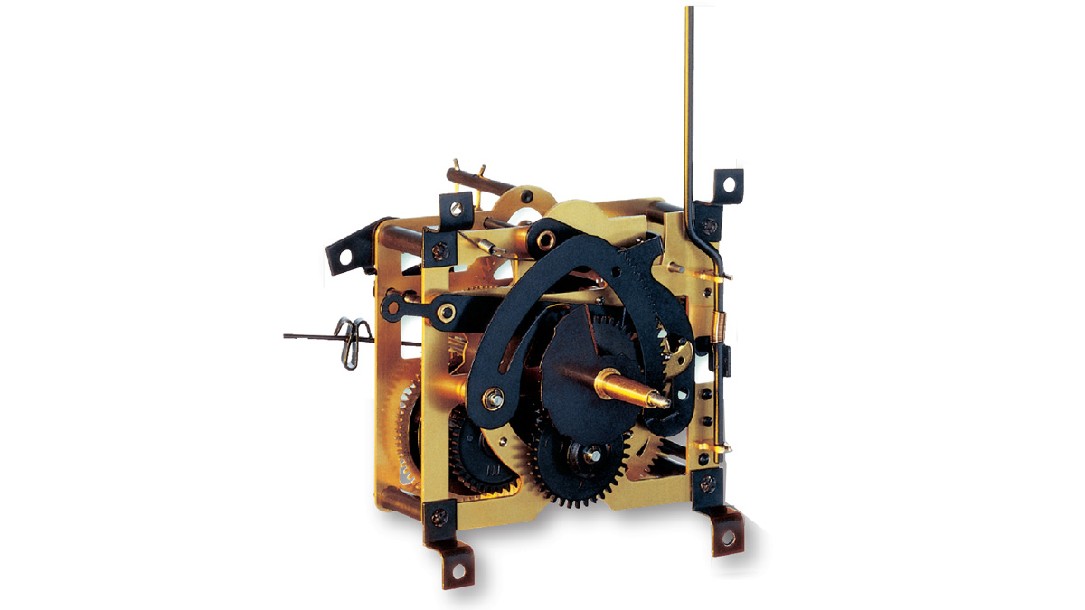 1-day cuckoo clock movement Regula 25 PL 28.5 cm , half / hour strike on tone spring back,
including chains, plate 68x73 mm, suitable for 2 weights á 275 g