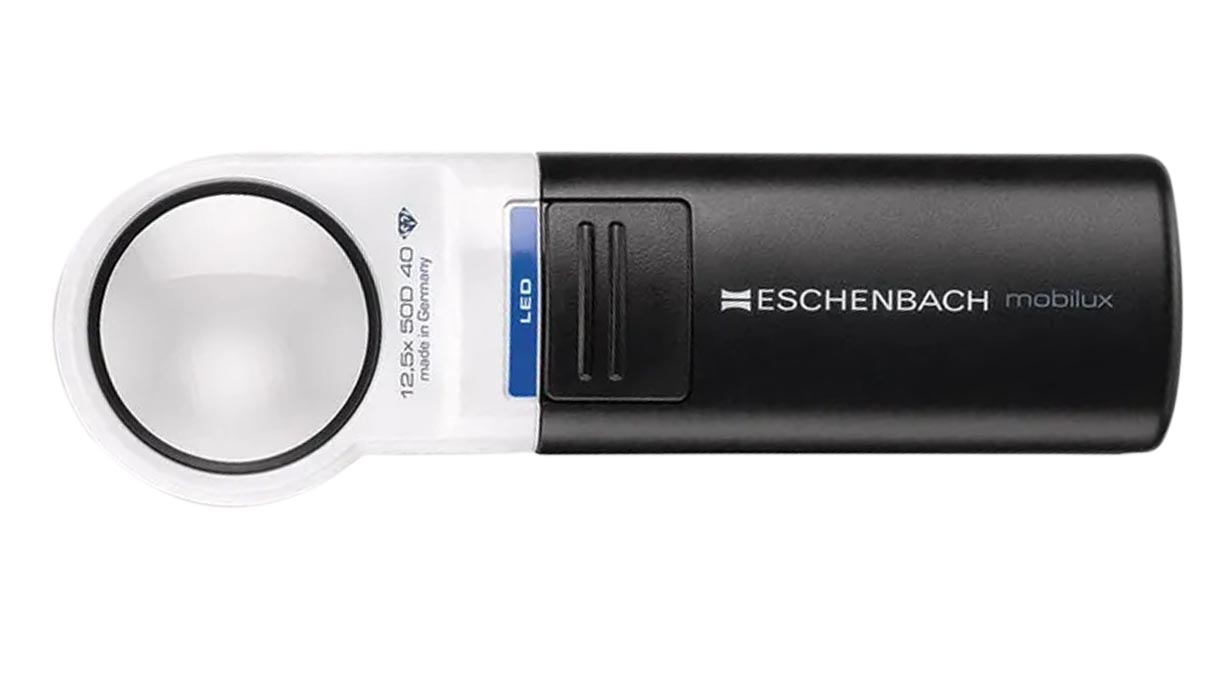Eschenbach 151112 mobiluxLED, Illuminated magnifier, Ø 35 mm, magnification 12,5x