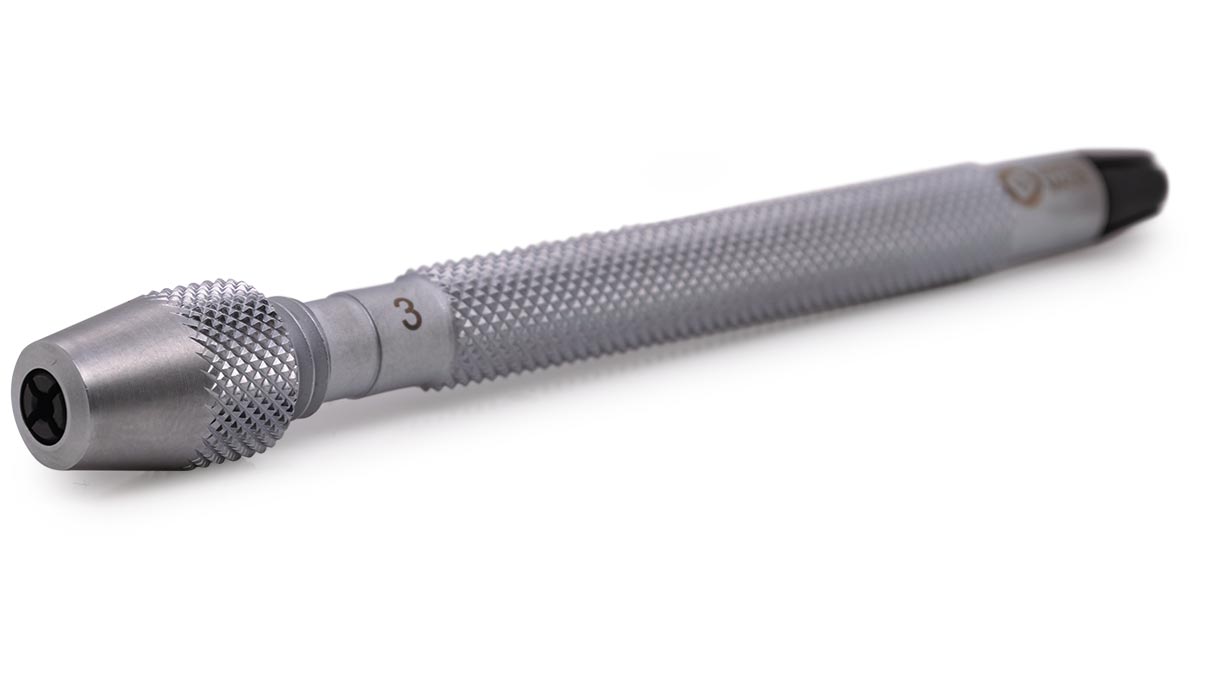 Bergeon 30023-3 Stiftenklöbchen, Spannweiten 1 - 1,5 / 1,5 - 2 mm, Länge 100 mm