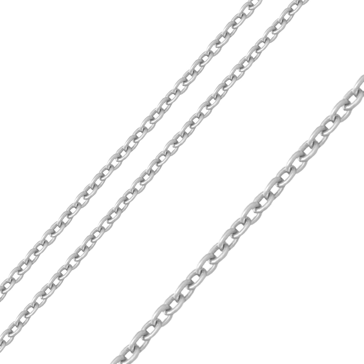 Cable chain, 935/- silver, wire 0,5 mm, round, width 2,4 mm