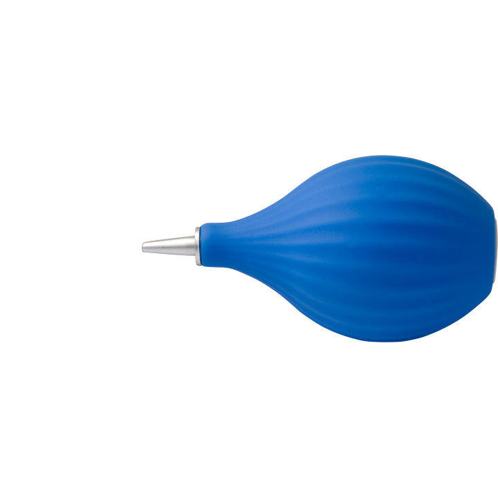 Dust blower blue with two plastic caps