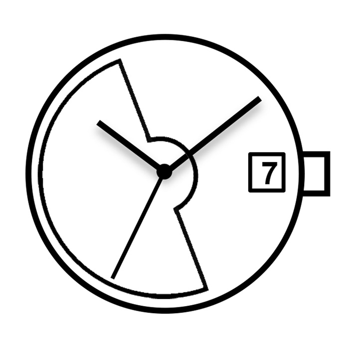 AU-Werk Miyota 8215 11 1/2''' DATE3 SC MECH AUT - Handaufzug