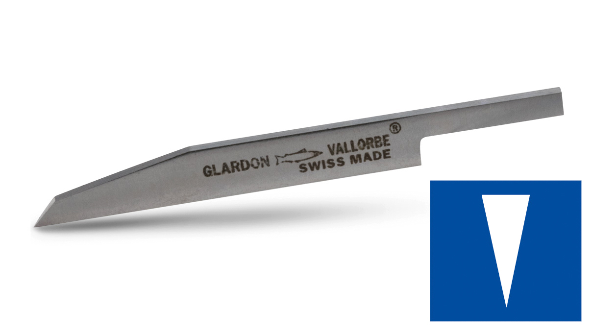 Hardmetalen graver, mes 90°, lengte 45 mm, voor klauwplaat Ø 3,2 mm