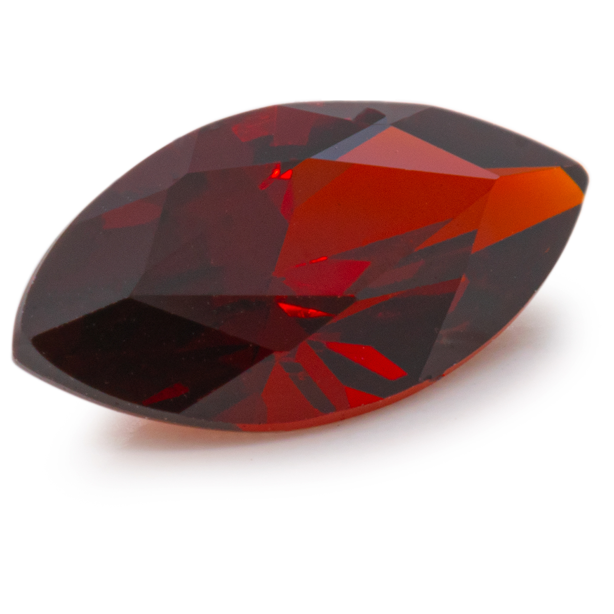 Garnet, red, marquise, 6 x 3 mm