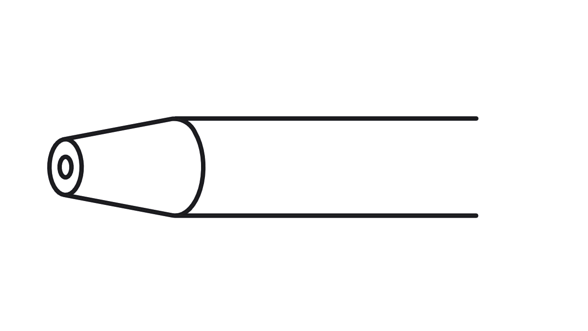 Bergeon 15285-074 Punze, flach, gebohrt, Ø 1,5 mm, Innen-Ø 0,5 mm, Silberstahl