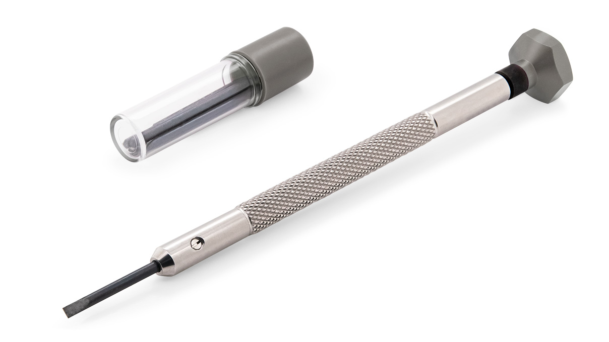 VOH screwdriver, blade 1,4 mm, dark grey, with replacement spare blade