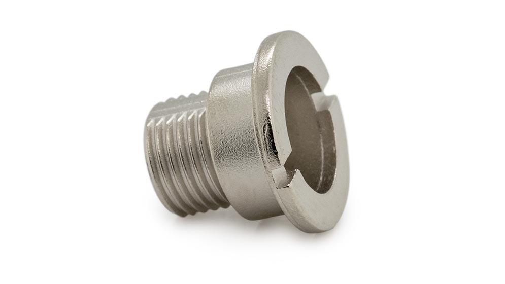 Central screw nickel plated 9,0 mm