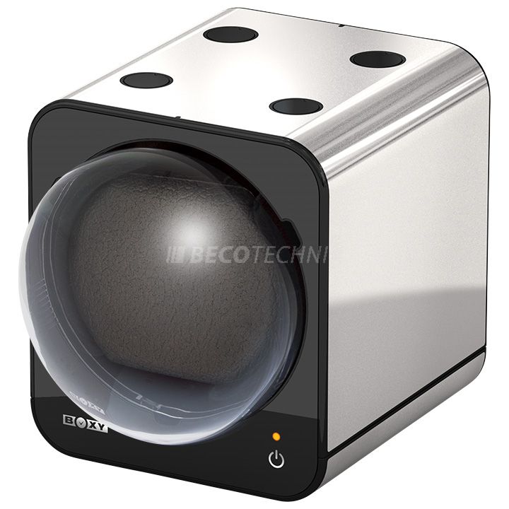 Boxy Fancy Brick watch winder, platinum look, without adapter