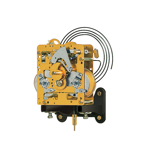 Mechanisches Austauschwerk für Großuhren, FHS 141-041 Wanduhrwerk, Rundgongschlag, mit Zifferblatt-Garnitur 150 mm, Gitterpendel, Gong mit Schlüssel, Pendelskala, PL: 32 cm