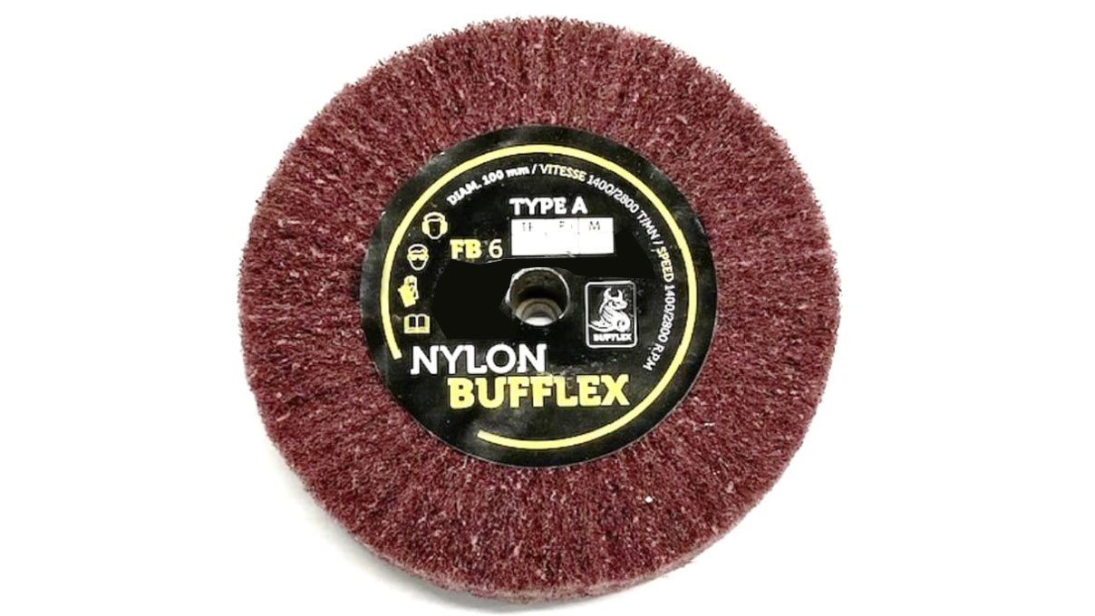 Bufflex matteringsborstel FB6 A F, fijn, Ø 100 x 25 x 6 mm