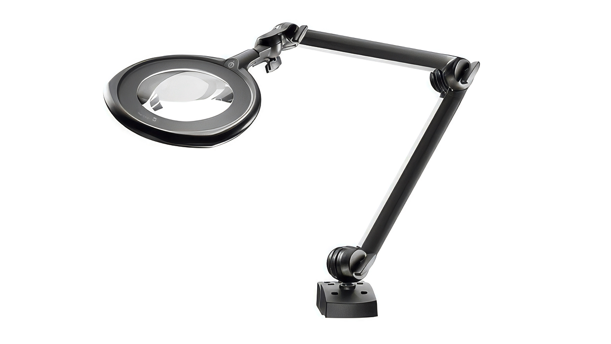 Waldmann Tevisio RLLQ 48/2 AR loeparmatuur, extra lens 3,5 dpt, korte arm, zwart