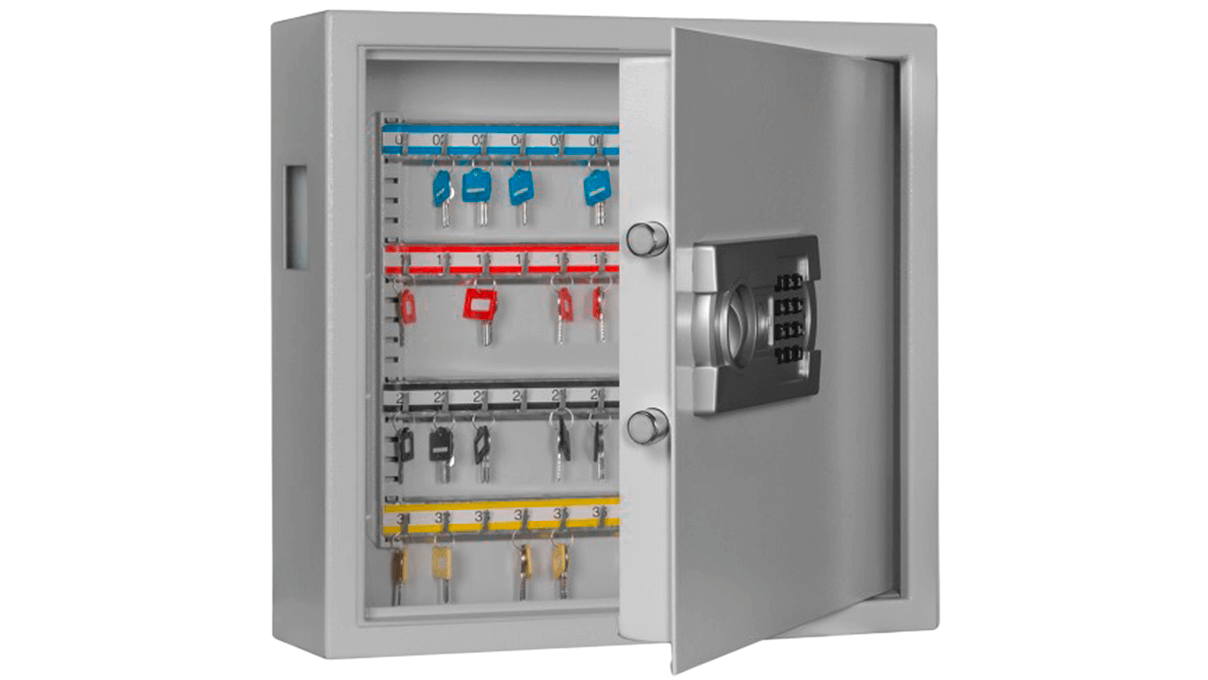 Schlüsselschrank SLE 80 mit Elektronikschloss und Einwurfschacht, 80 Haken