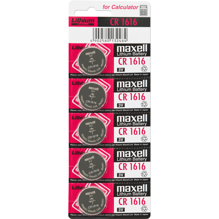 Maxell Lithium battery CR 1616 in strippacking