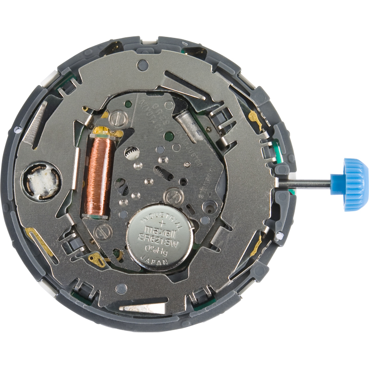 AU-Werk Miyota 6R29 13 1/2''' DATE3/DAY9 SC CHR ELECTRO LUMINESCENT 3EYES Quarz (363 | SR 621)
