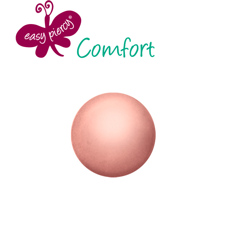 1 Paar Easy Piercy Comfort Ohrstecker Ø 2,95 mm, rosé vergoldet, Kugel