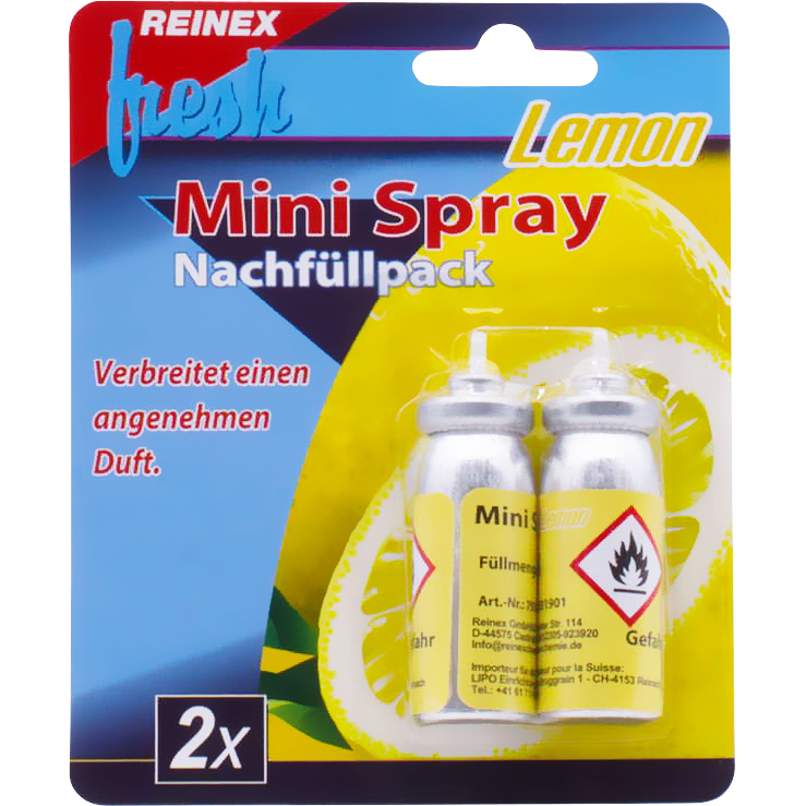 Reinex mini spray refill lemon 2 x 10 ml