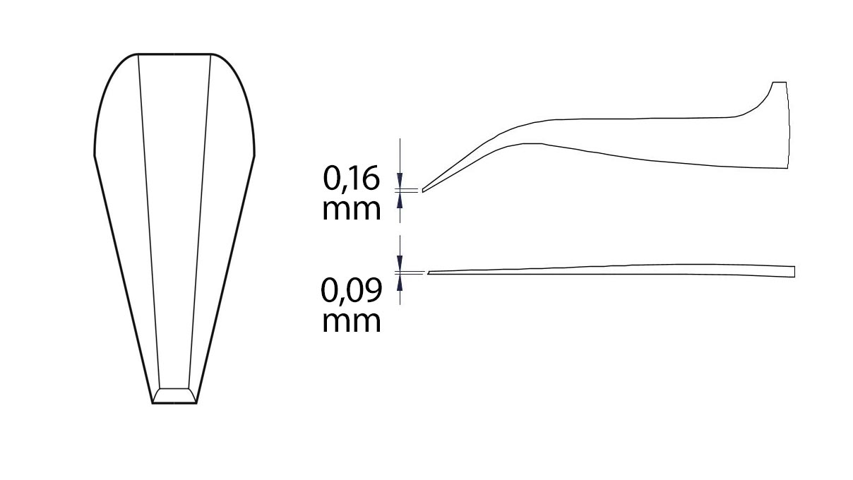 Beco Technic Pinzette, Form 7, Edelstahl, SA, 120 mm