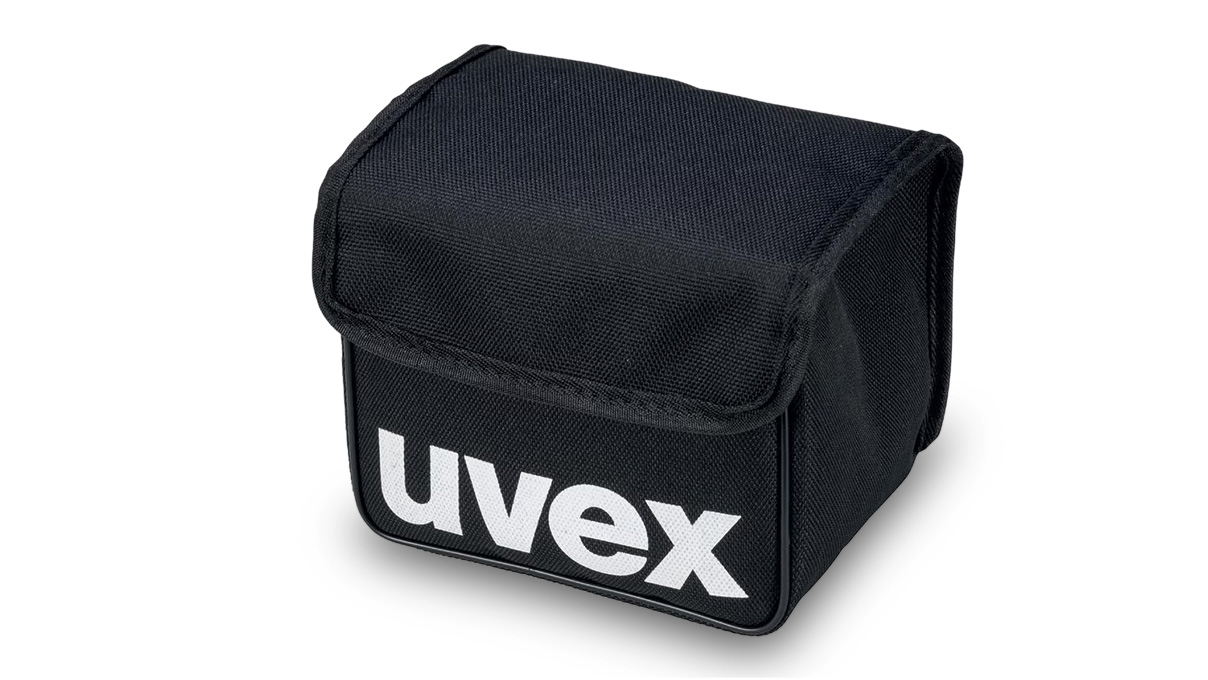 Tasche für Gehörschutzkapsel, mit Gürtelschlaufe und Klettverschluss, schwarz