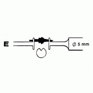 Measure tip V-shape for micrometer SABI, carbide, Ø 5,00 mm (set)
