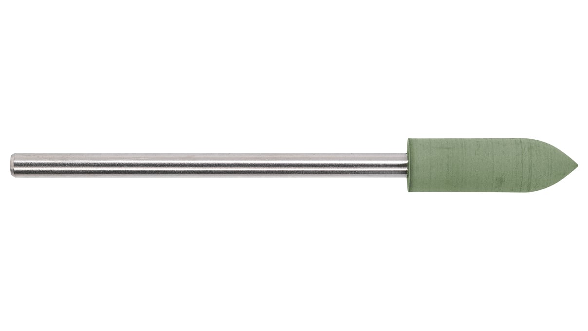 Polierer Alphaflex, grün, Torpedo, Ø 5 x 14 mm, Korn fein, HP-Schaft