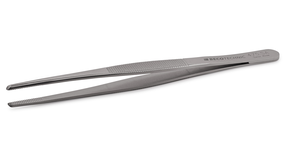 Beco Technic tweezers type 475, stainless steel SA, 135 mm
