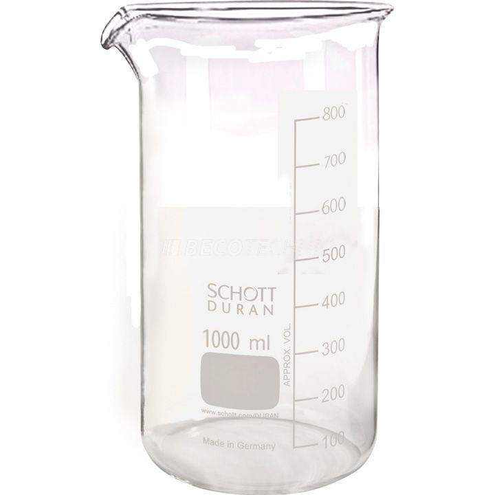 Glass beaker without lid 1000 ml