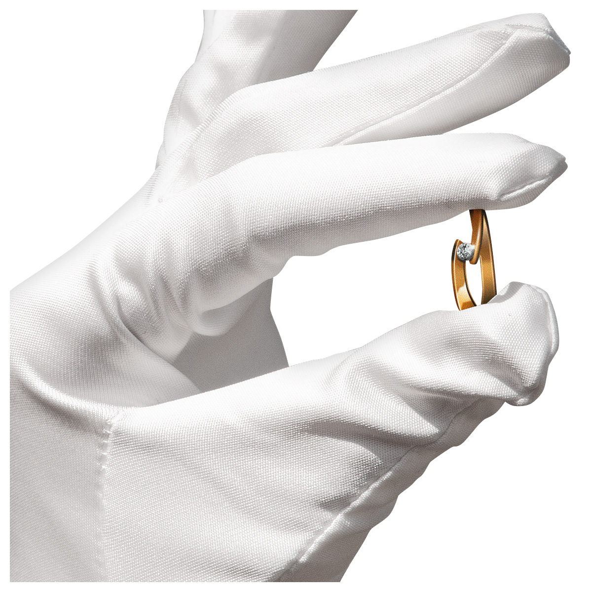 Gants microfibre Haute Couture, blanc, taille XL
