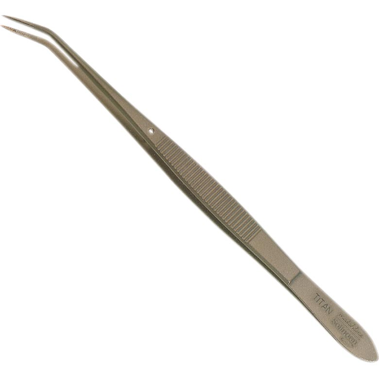Titanium Soldering Tweezers curved length 160 mm