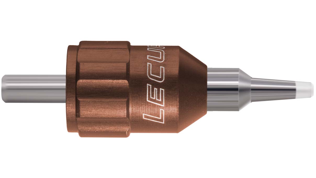 Lecureux Schraubendreherkopf Screw-On, Ø 2,5 mm, braun, mit Klingenhalter und Nylonschutz