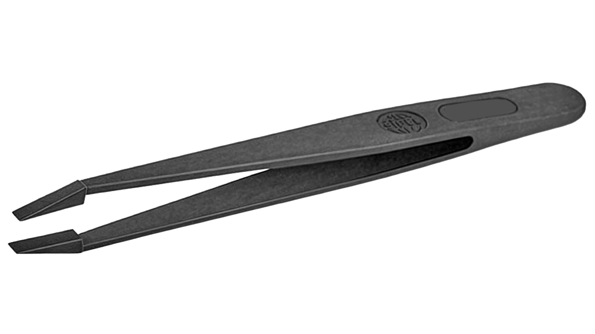 Sipel P35-STD, Plastic Tweezers P35, light weighted, black, static dissipative