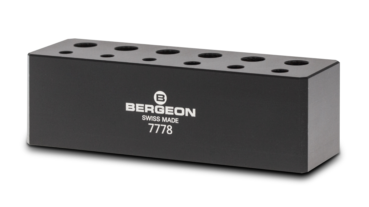 Bergeon 7778-S Base for 6 screwdrivers and 6 spare blade tubes