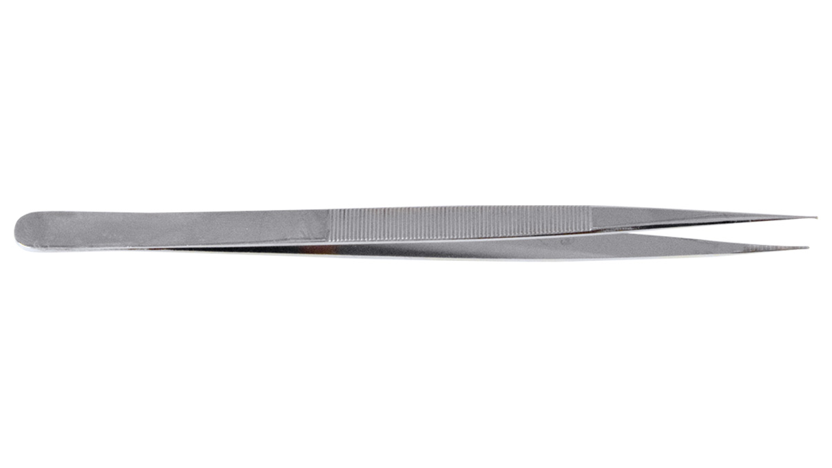 Parelbindpincet, punt met knip, lengte 160 mm