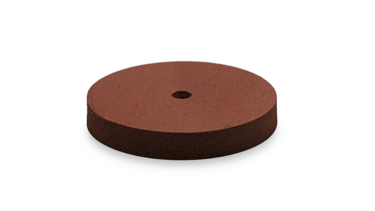 Polierer Eveflex, rotbraun, Rad, Ø 22 x 3 mm, weich, Korn mittel