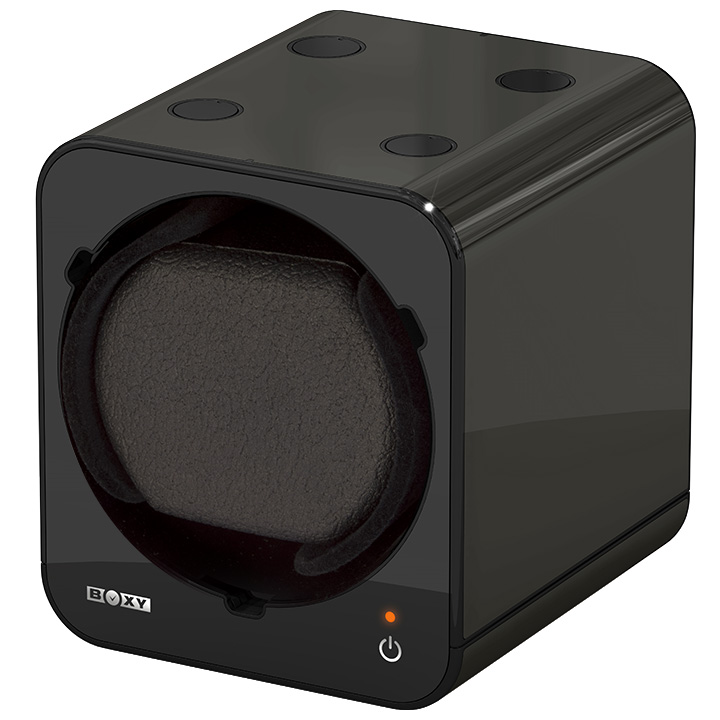 Boxy Fancy Brick watch winder, black, without adapter