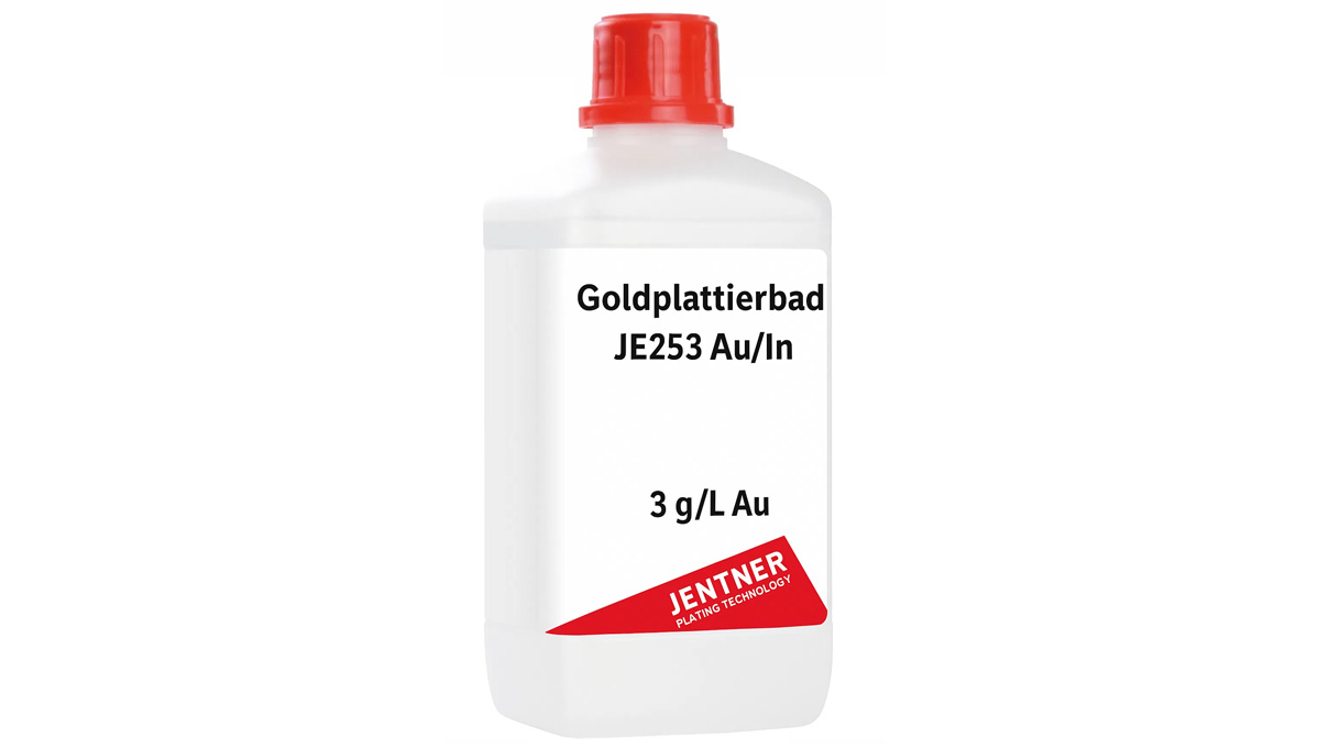 Goldplattierbad JE253, für Gelbgoldtöne Au/In, gebrauchsfertig 3g/L Au, 1 l