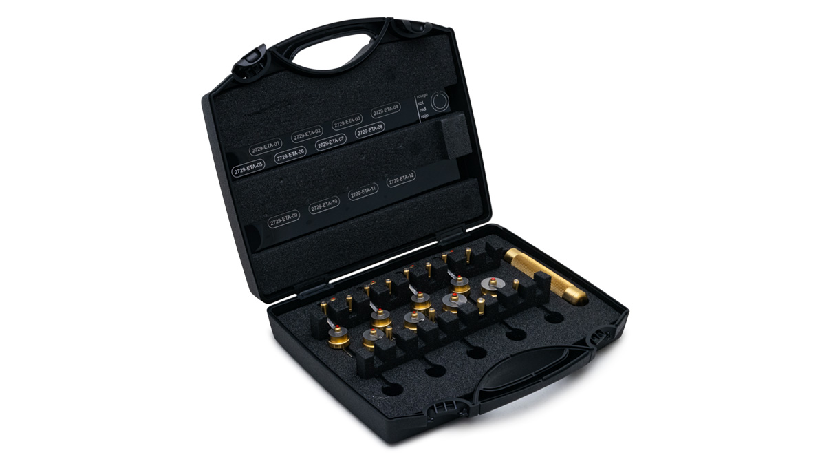 Bergeon 2795-ETA Assortment of 12 mainspring winders, for calibre ETA, right