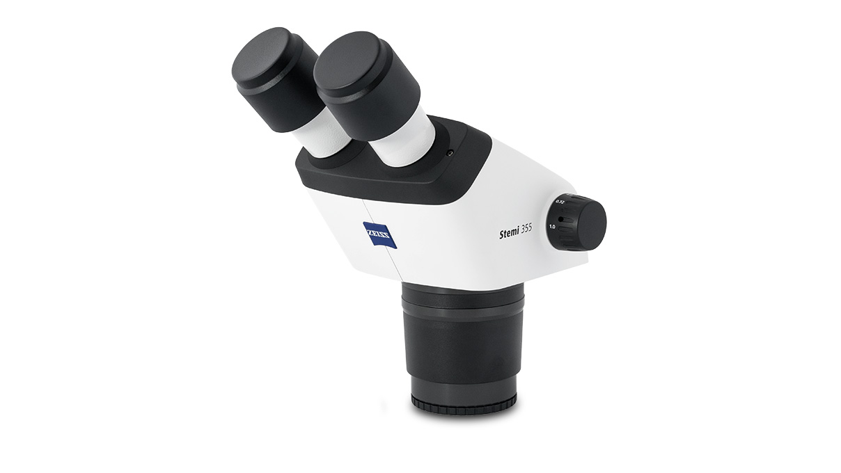 Zeiss Stemi 355, Stereomikroskopkörper, binokular, ohne Kamera-Schnittstelle, Zoompositionen 0,72x bis
4x